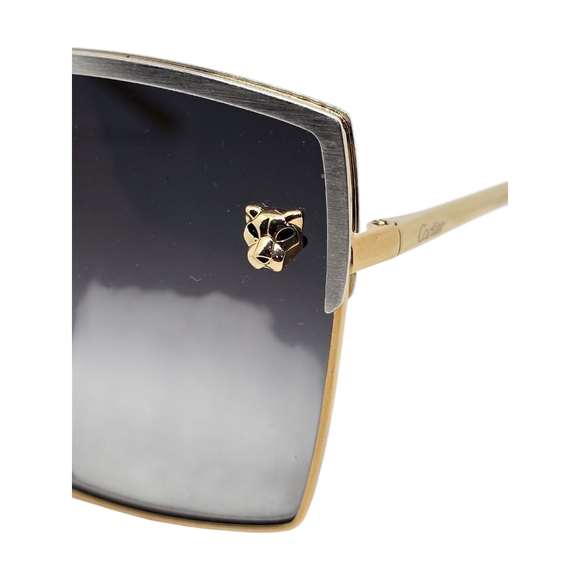 Elegant Gold and Black Sunglasses - Picture 5 of 10